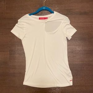 Size small philosophy white cut out tee